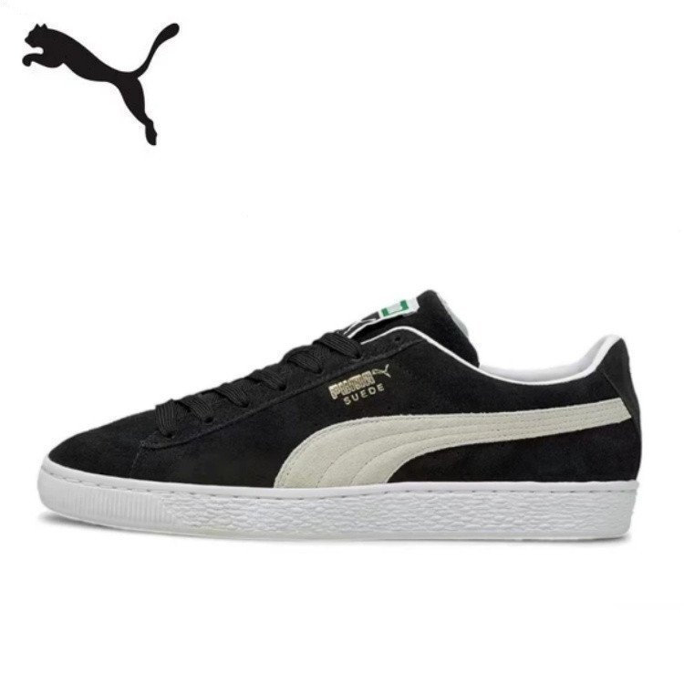 【PUMA Officiаl】PUMA Suede Unisex Low Cut Black White Sneakers