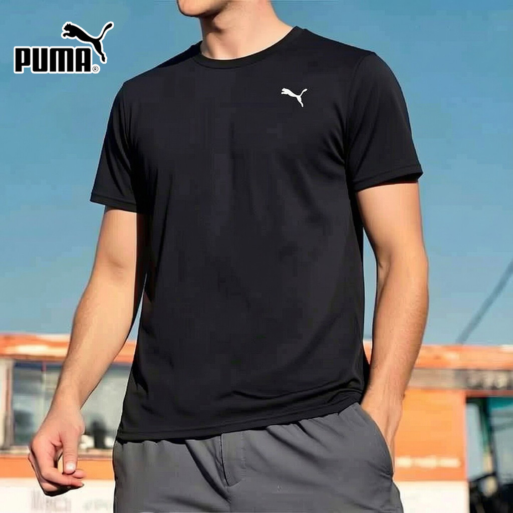 Inter 丨 PUMA PUMA Fitness Clothes Quick-Drying Short-Sleeved Men 2026 Summer Running Sportswear Training Black T-Shirt
