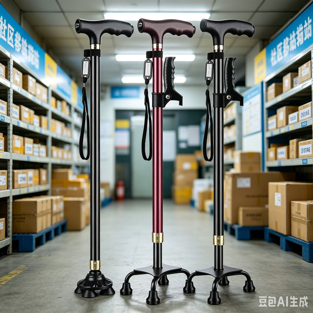 Elderly Crutches Shock-resistant Crutches Big Four-legged Cane、-*&***&&--&-&--&***--&-**-*-&*-&、walking aid、walking cane、tongkat orang tua、tongkat lipat、 4 kaki、Foldable walking stick for elderly、tongkat kaki 4、拐杖椅子