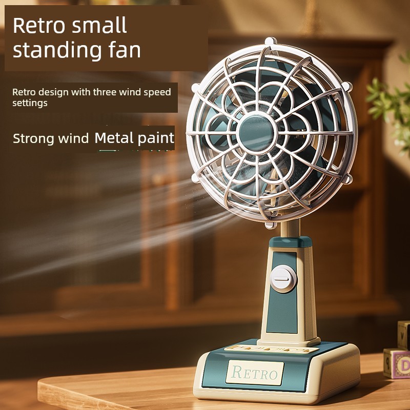 | kipas turbo mini | 制冷小风扇 【kipas mini bateri tahan lama】 ✍Retro Desktop Small Fan USB Mini Fan 2025 New Style Fresh Portable Portable Bass Student Dormitory Office Handheld Tik Tok Influencer Rechargeable Power Storage Small Fan♛