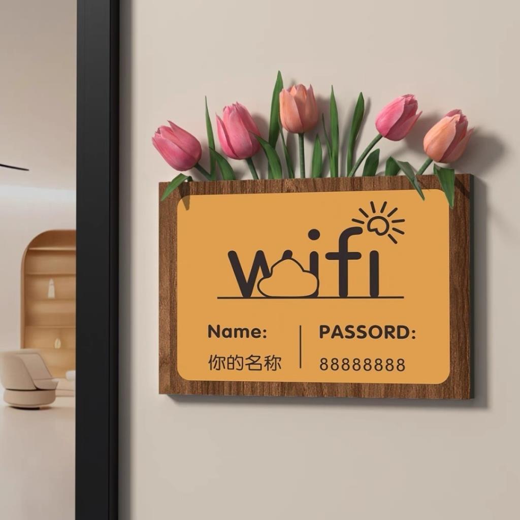 Wifi Prompt Sign Customization Free Wireless Net Coverage Password Signage Sign Restaurant Hotel wifi Prompt Sign