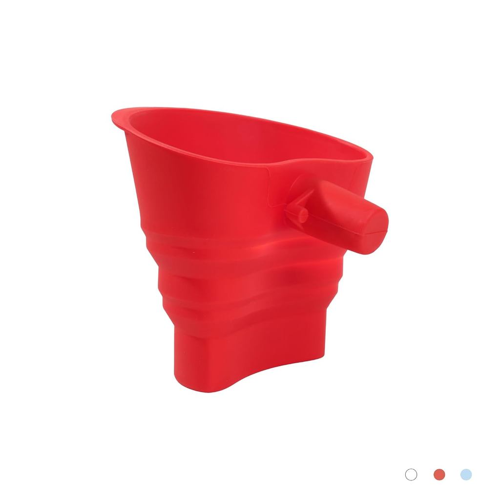 Corong Tepung Silikon untuk Pengadun KitchenAid — Boleh Dilipat, Tidak Melekat, Selamat untuk Mesin Cuci Pinggan, Alat Pengadun Mudah Dicurahkan untuk Membuat Kek Tanpa Kotoran
