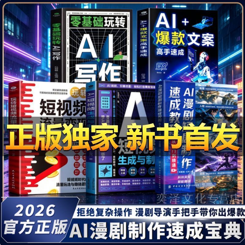热卖中AI漫剧短剧制作速成教程 从入门到精通 零基础AI变现赋能赚钱书籍 Hot-selling AI comic drama short-play production crash course: From beginner to expert, a book on AI monetization for making money from scratch