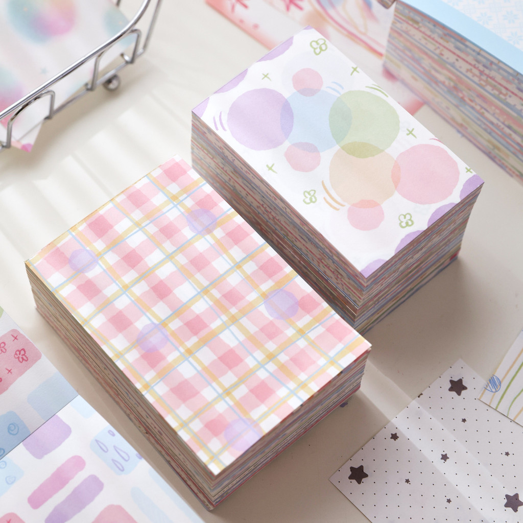 2026 New Style Early Foam Color M5 Paper Brick Non-stick a7 High-value Non-porous Base Paper Material Background Colored Paper Handbook Note Paper20260901P4ln 2026新款早沫彩色M5纸砖无粘a7高颜值无孔打底纸素材背景彩纸手账便签纸20260901p4ln