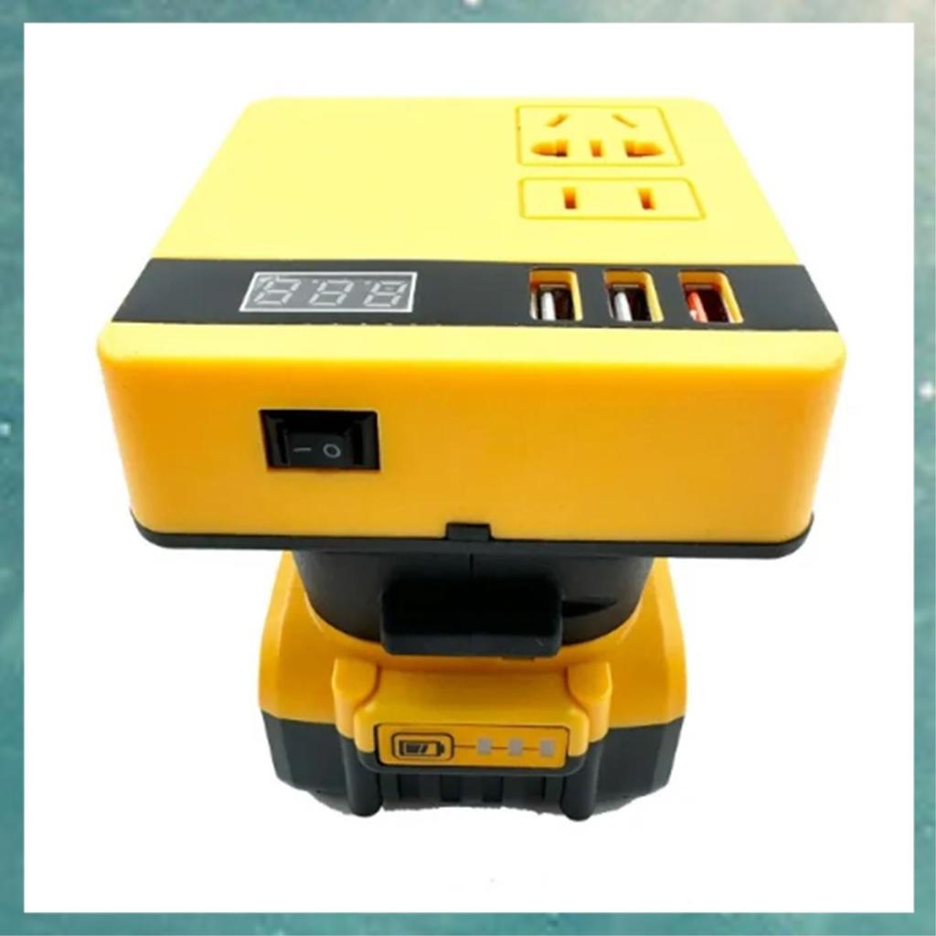 [uhktyltui.vn] Multifunction Power Inverter DC 18V to 220V Inverter Adapter Power Supply Inverter for  18V 20V Battery