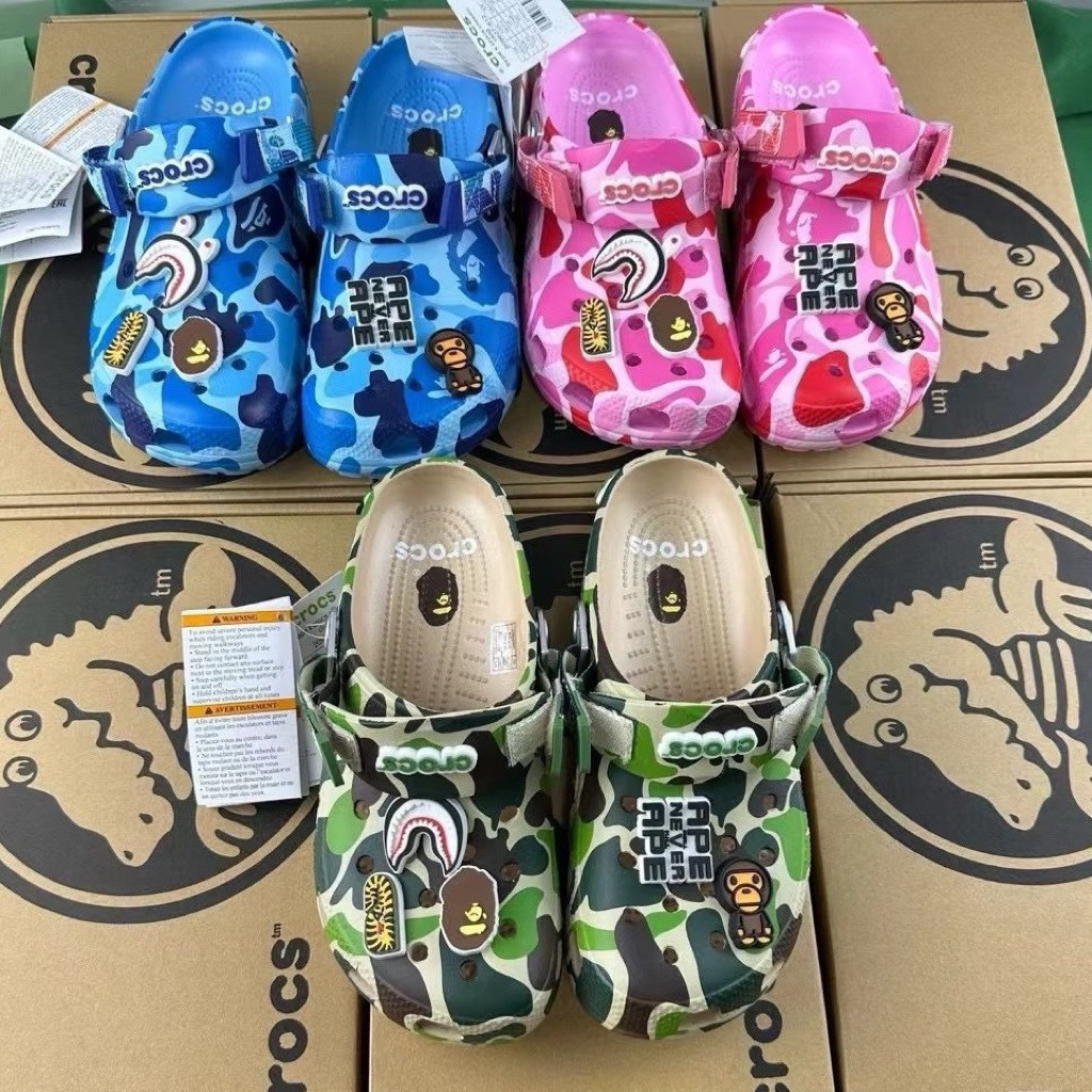 Bape Slipper A Bathing Ape Slide AAPE Kasut Selipar Sport Casual Fashion Unisex Slippers Men Women 男女拖鞋