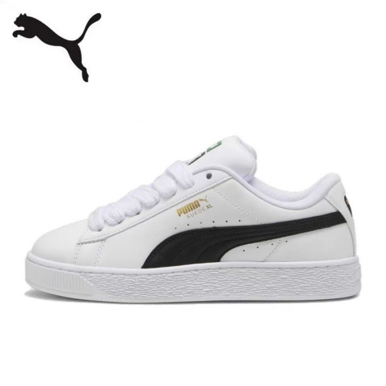 【PUMA Officiаl】PUMA Suede XL Unisex Low Cut White Black Sneakers