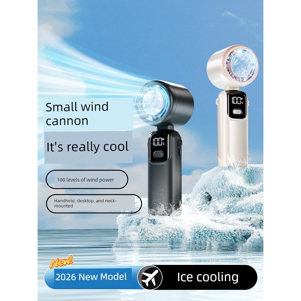| kipas turbo mini | 制冷小风扇 【kipas mini bateri tahan lama】 ♞2026 New Style Handheld Small Fan Bladeless Turbo Refrigeration Small Air Conditioner Ice Pack Handheld Fan Makeup Portable Portable Small Mini usb Rechargeable Silent Electric Fan Cooling Handy T