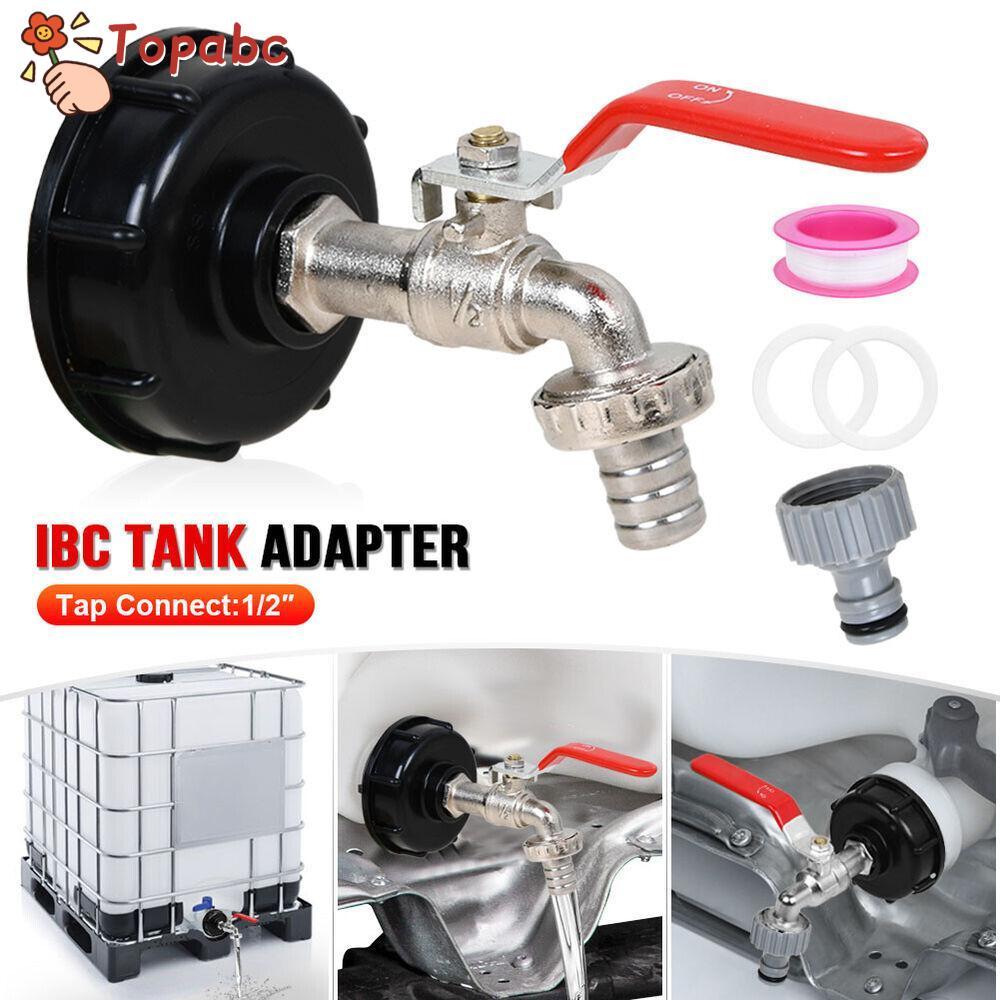 Topabcme Coarse Thread for 1000L Garden Home Faucet 1/2'' 3/4'' Tap Connecter
