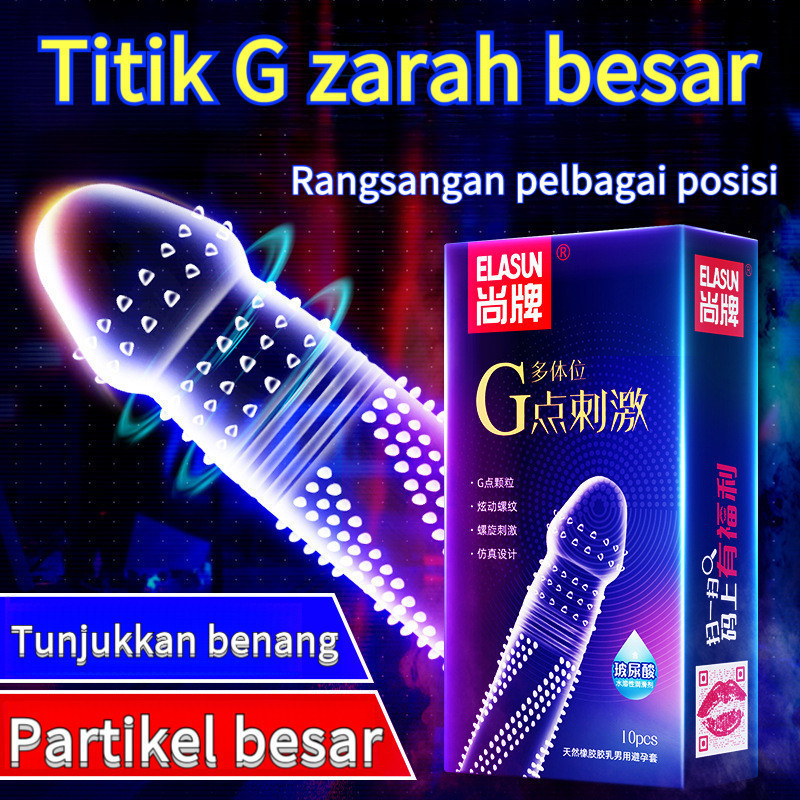 Secret Shipment-Penghantaran Rahsia-Shang brand G-spot wolf tooth set male particle condom 10 pack delayed condom