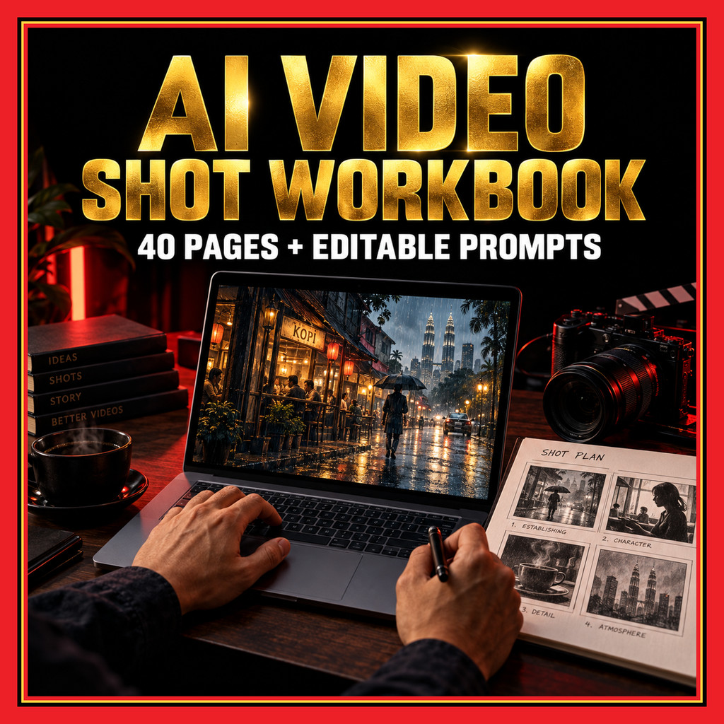 AI Video Shot Workbook Cinematic Prompts Storyboards and Editing Practice