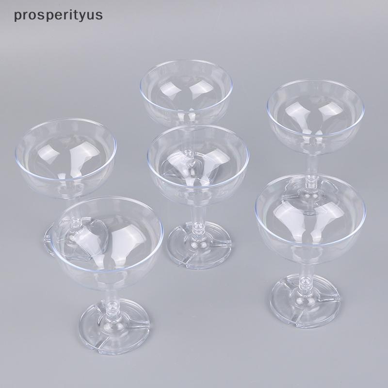 [Prs] 6Pcs Acrylic Champagne Cups Bridal Party Gift Wedding Party Acrylic Goblet Wine Cup Wedding Decor [DDD]