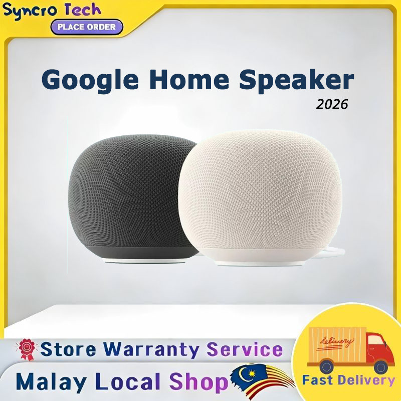 【2026】Google Home Speaker Smart Voice Speaker Gemini AI Bluetooth WiFi Smart Home Control I Ready Stock
