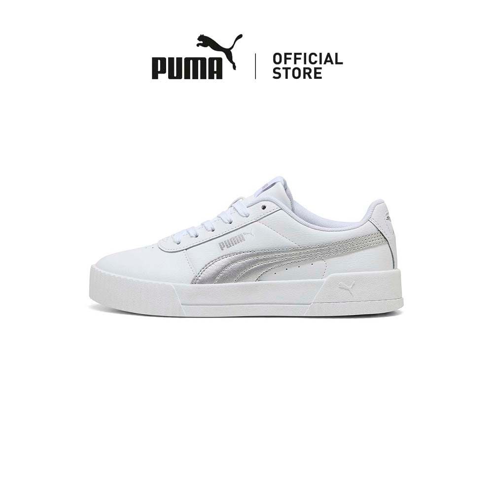 PUMA Carina Leather Women's Shoes (White - Silver)