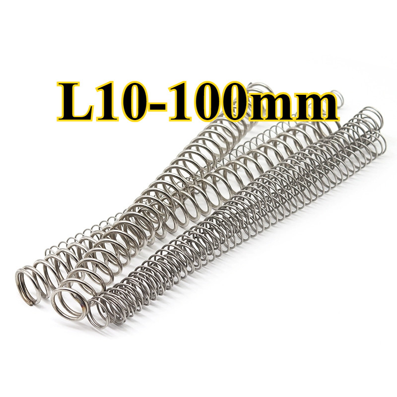Stainless Steel 304 d2.0mm * OD12-18mm * L10-100mmLong Steel spring / large spring / compression spring / torsion spring / extension spring/Hammer spring/Strong pressure spring  (YDD-XDT-MY1)