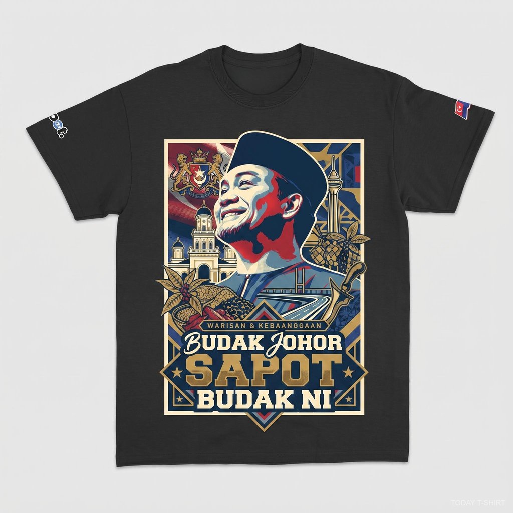 Tshirt Budak Ni Onn Hafiz Viral | Budak Johor Sapot Negeri Johor | Premium Sejuk