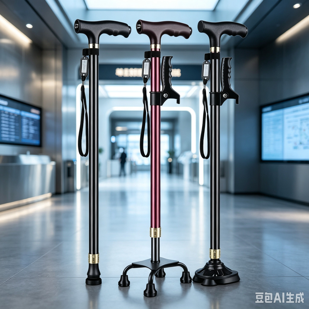 Elderly Crutches Shock-resistant Crutches Big Four-legged Cane、-*&***&&*-&*-&&******&-*、walking aid、walking cane、tongkat orang tua、tongkat lipat、 4 kaki、Foldable walking stick for elderly、tongkat kaki 4、拐杖椅子
