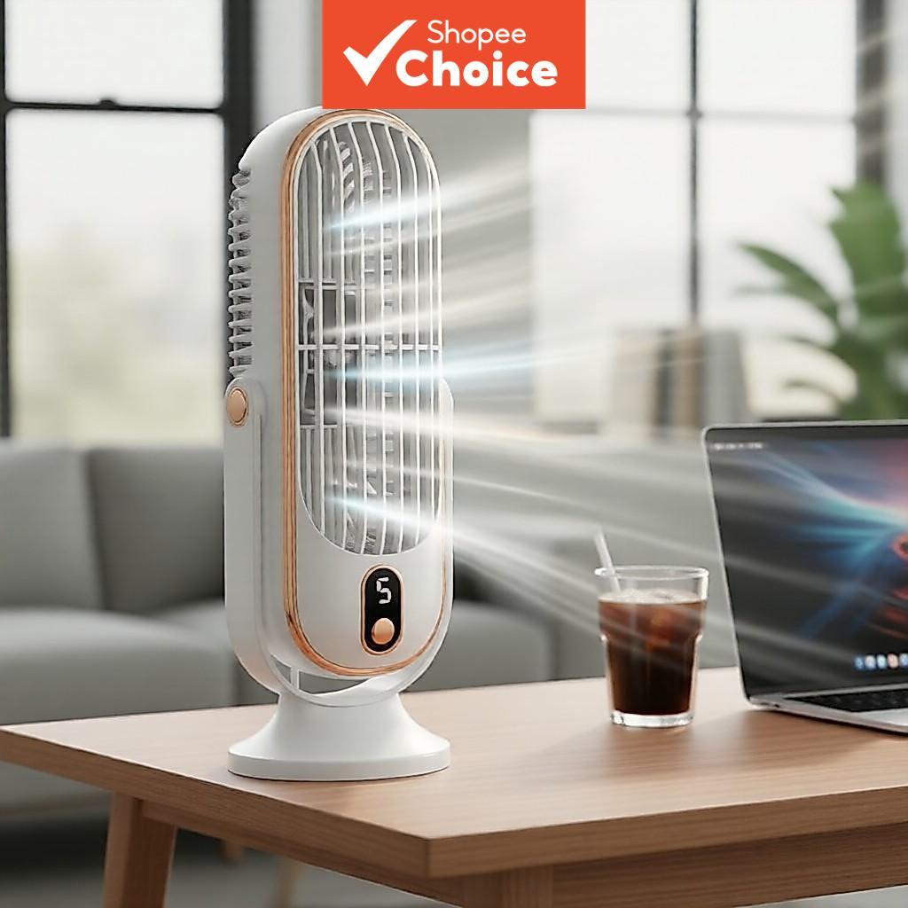  Mini Portable Desktop Cooling Fan: USB Rechargeable, Dual-Head Design, Adjustable Wind Speed, Compact & Portable, Available in Three Colors, Ideal for Office Desk & Indoor/Outdoor Use  Kipas meja mini mudah alih, boleh dicas USB, kipas dua kepala,