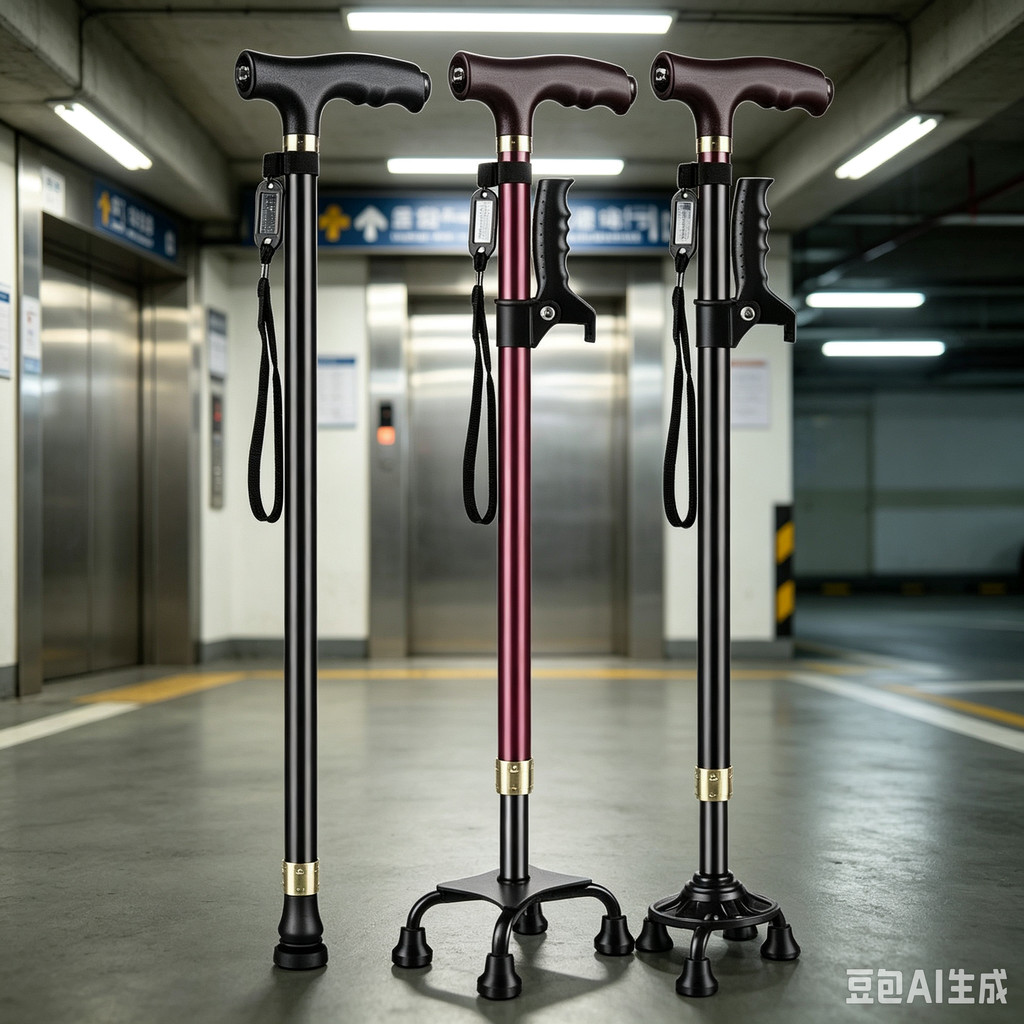 Elderly Crutches Shock-resistant Crutches Big Four-legged Cane、---**-&---&*、walking aid、walking cane、tongkat orang tua、tongkat lipat、 4 kaki、Foldable walking stick for elderly、tongkat kaki 4、拐杖椅子
