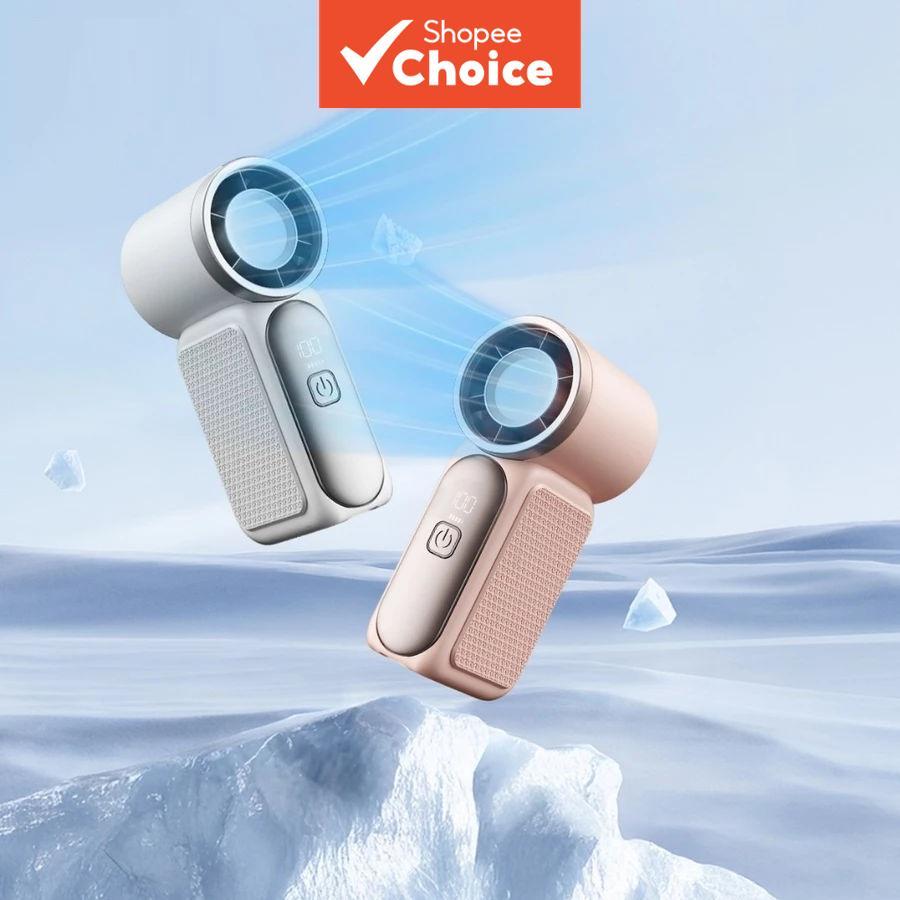  Mini Portable Fans 3000mAh Powerful Turbo Rechargeable Bladeless Fan Ultra Quiet Personal Handheld Fan Small Pocket Handheld Fan  Kipas Mini Mudah Alih 3000mAh Turbin Berkuasa Boleh Cas Tanpa Bilah Kipas Tangan Peribadi Ultra Senyap Kipas Tangan Poket