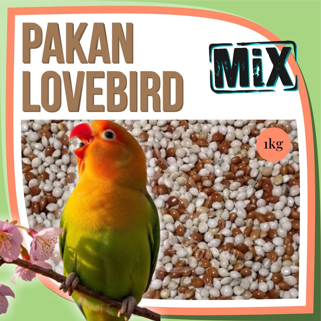 MERAH Daily Lovebird Feed 1 kg Red and White Millet