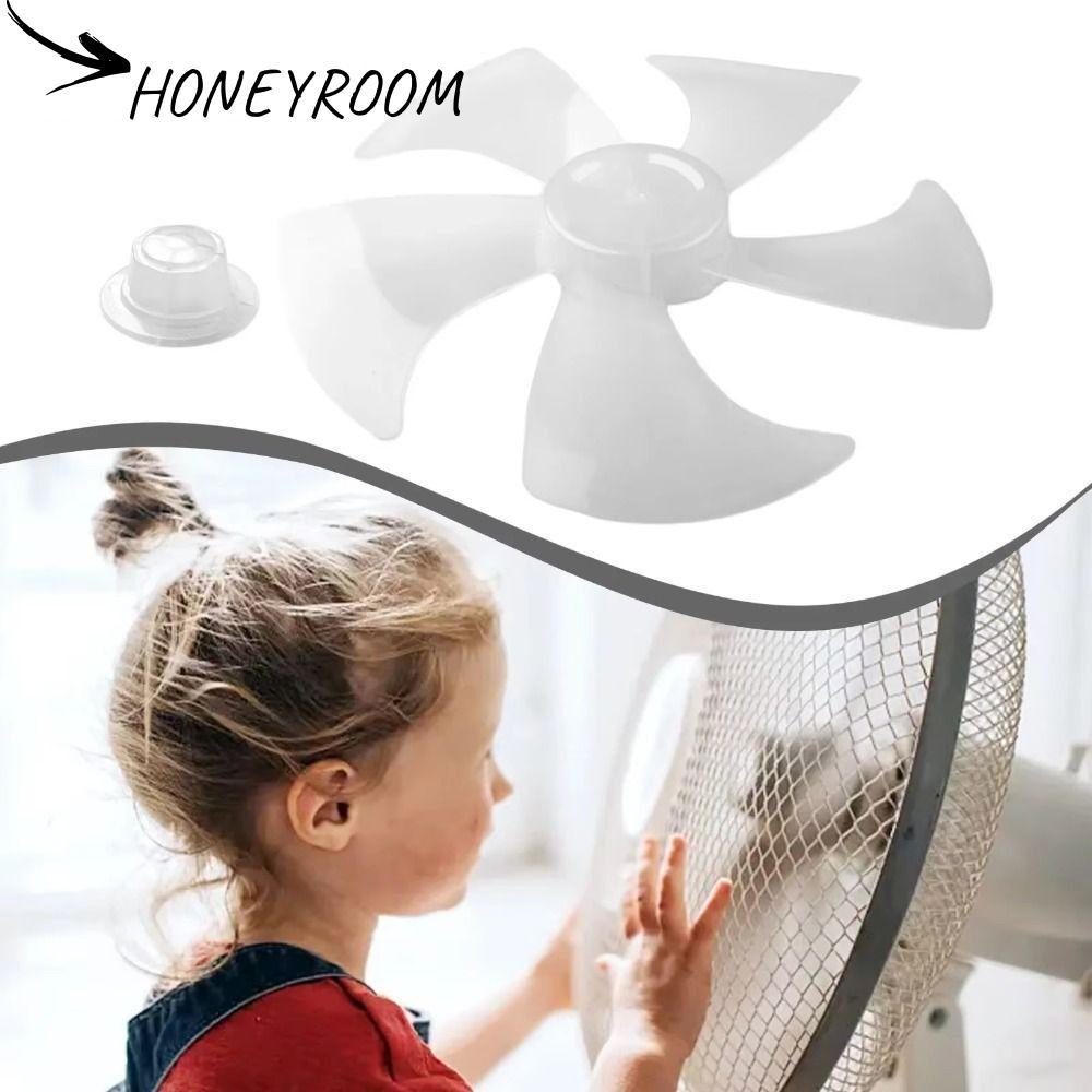 HONEYROOM Five Blades Fan, Plastic Slow Noise Fan Blade,  Big Wind Leaf Floor Fan for Pedestal Fan Table Fan Wall Fan