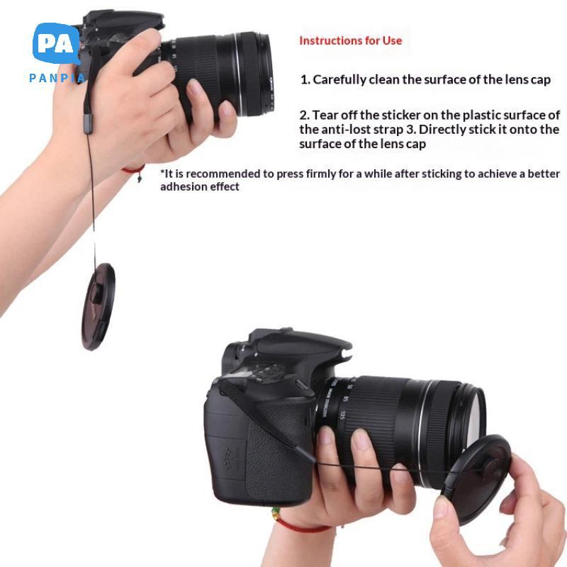 [NBI] 2Pcs Eco-friendly Material Camera Lens Cap Leash Anti-Lost Universal Strap Non-toxic Rope for Kids Student Photography Learners VN
