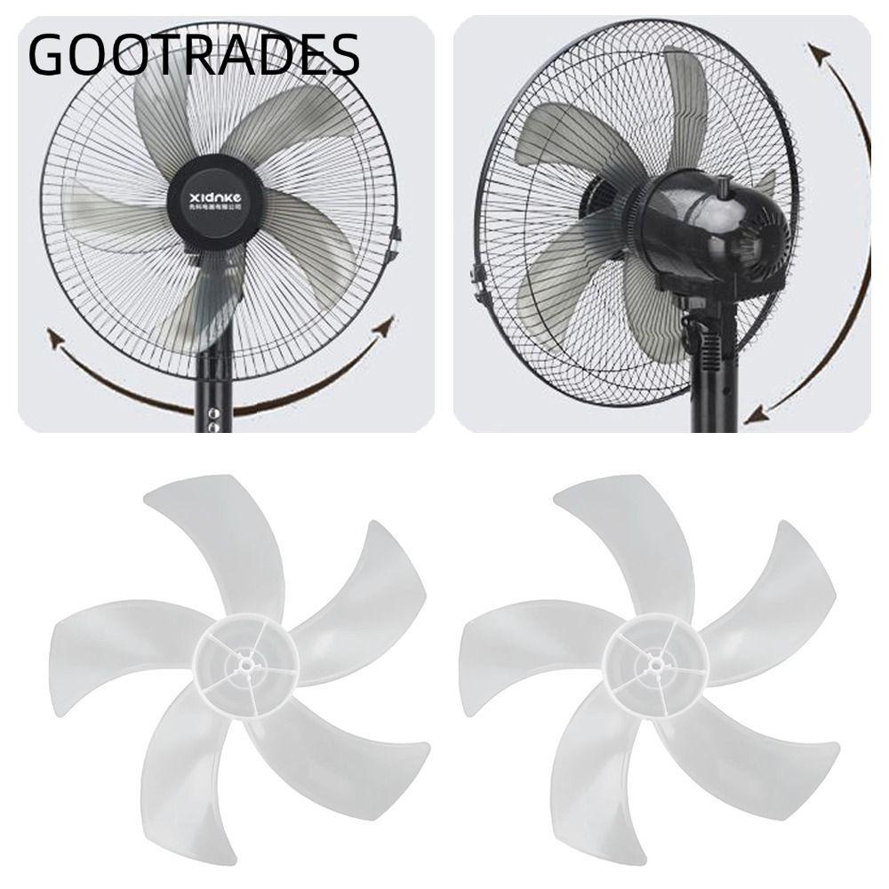 BANNRIEDSG989 Five Blades Fan, Slow Noise Plastic Fan Blade, Durable Big Wind Fan Accessories for Pedestal Fan Table Fan Wall Fan