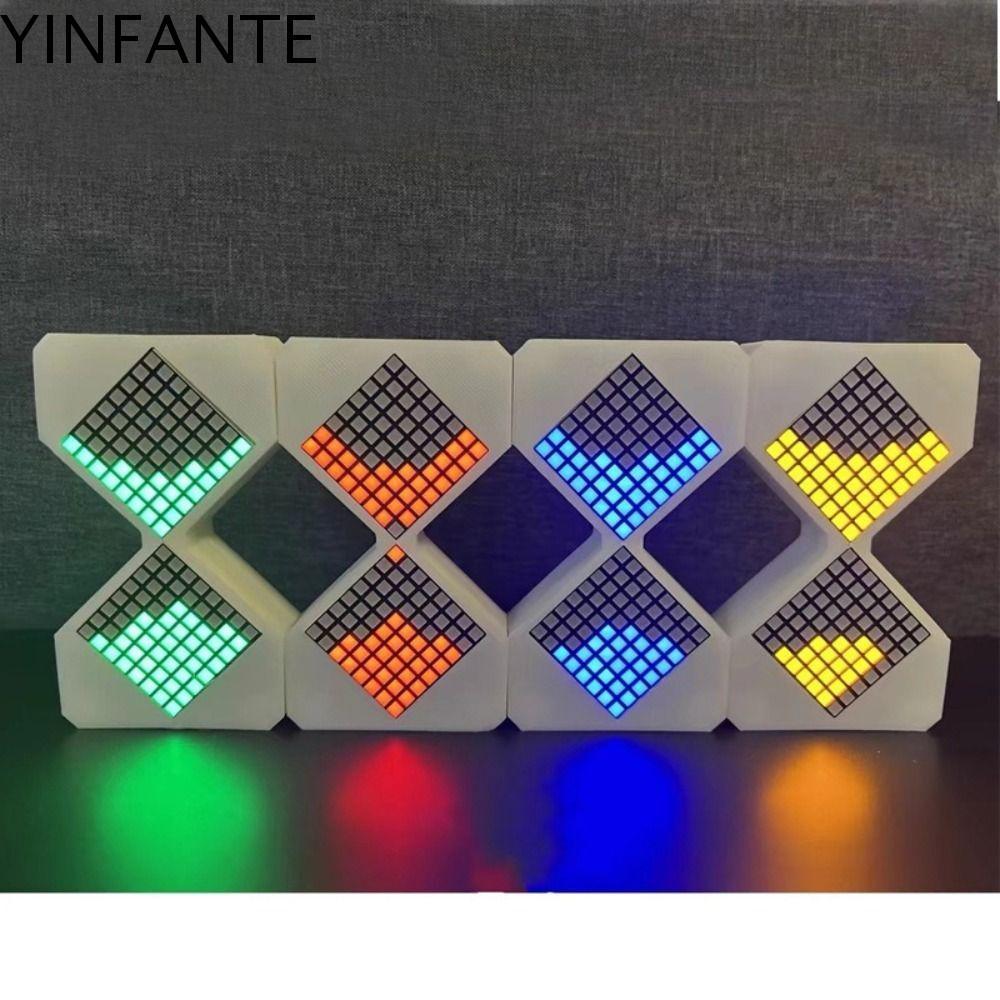 NEEDWAY LED Electronic Hourglass, Cyber Style 1-30 Min Timer DIY Digital Sand Clock, with Gravity Sensing Decompress Toys Technology Sense Luminous Sandglass for Toilet