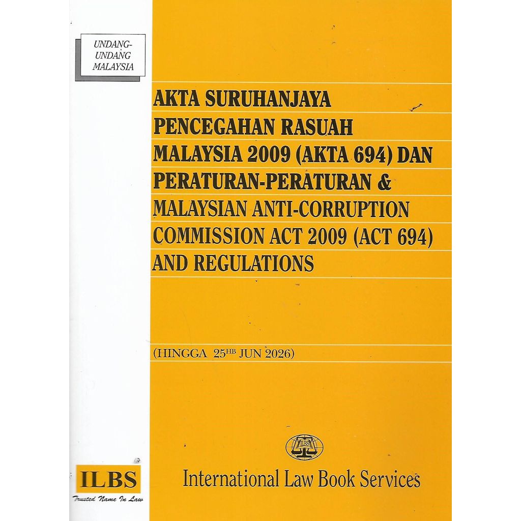 Akta Suruhanjaya Pencegahan Rasuah Malaysia 2009 & Malaysian Anti Corruption Commission Act 2009