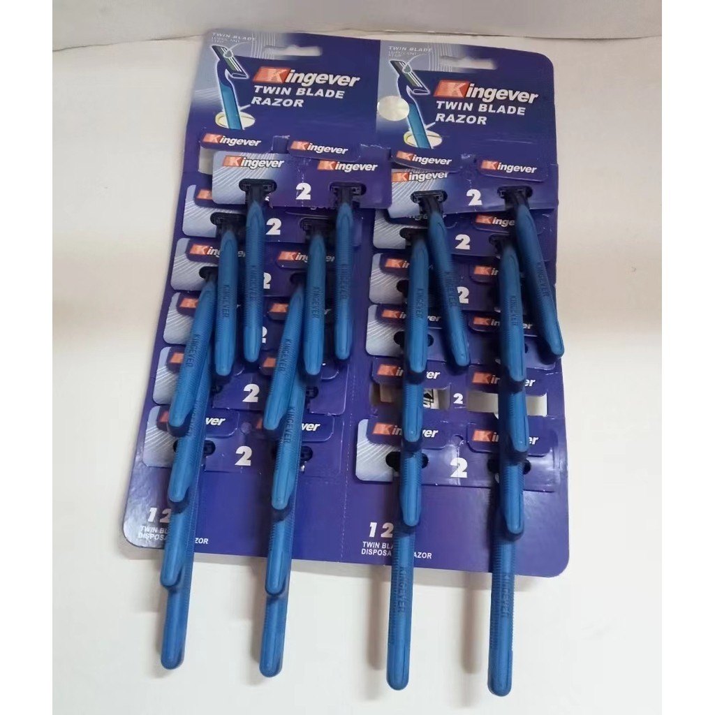 24pcs Kingever Twin Blade Disposable Razor Blades for a Smooth Shave
