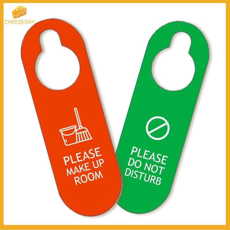 [Chday-t] Please Do Not Disturb Sign Pendant Hotel Door Hanging Sign Double Sided Please Make Up Room Sign Board Prompt Board