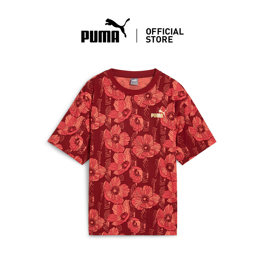 [NEW] PUMA ESS+ CLASS ACT Women's Graphic Tee (Red)