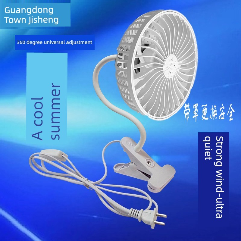 kipas mini bateri tahan lama mini kipas aircond mini kipas With Cover Two-Plug Universal Creative Power Cord with Switch Plug-In Super Quiet Energy-Saving Rotating Small