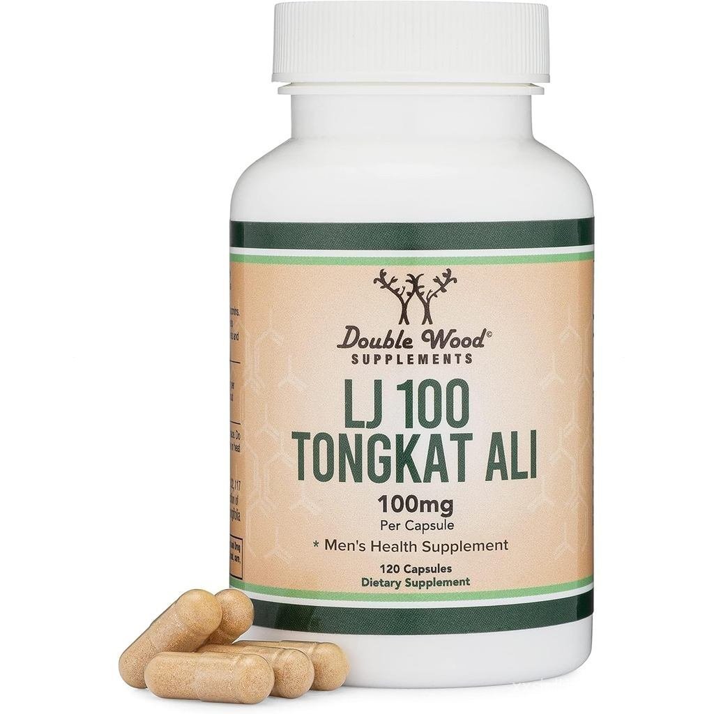 LJ100 Tongkat Ali for Men (120 Capsules) - Only Clinically Proven and Patented Men's Heath Supplement Tongkat Ali Formula (LJ100 Std to 40% Glycosaponins, 22% Eurypeptides) by Doub