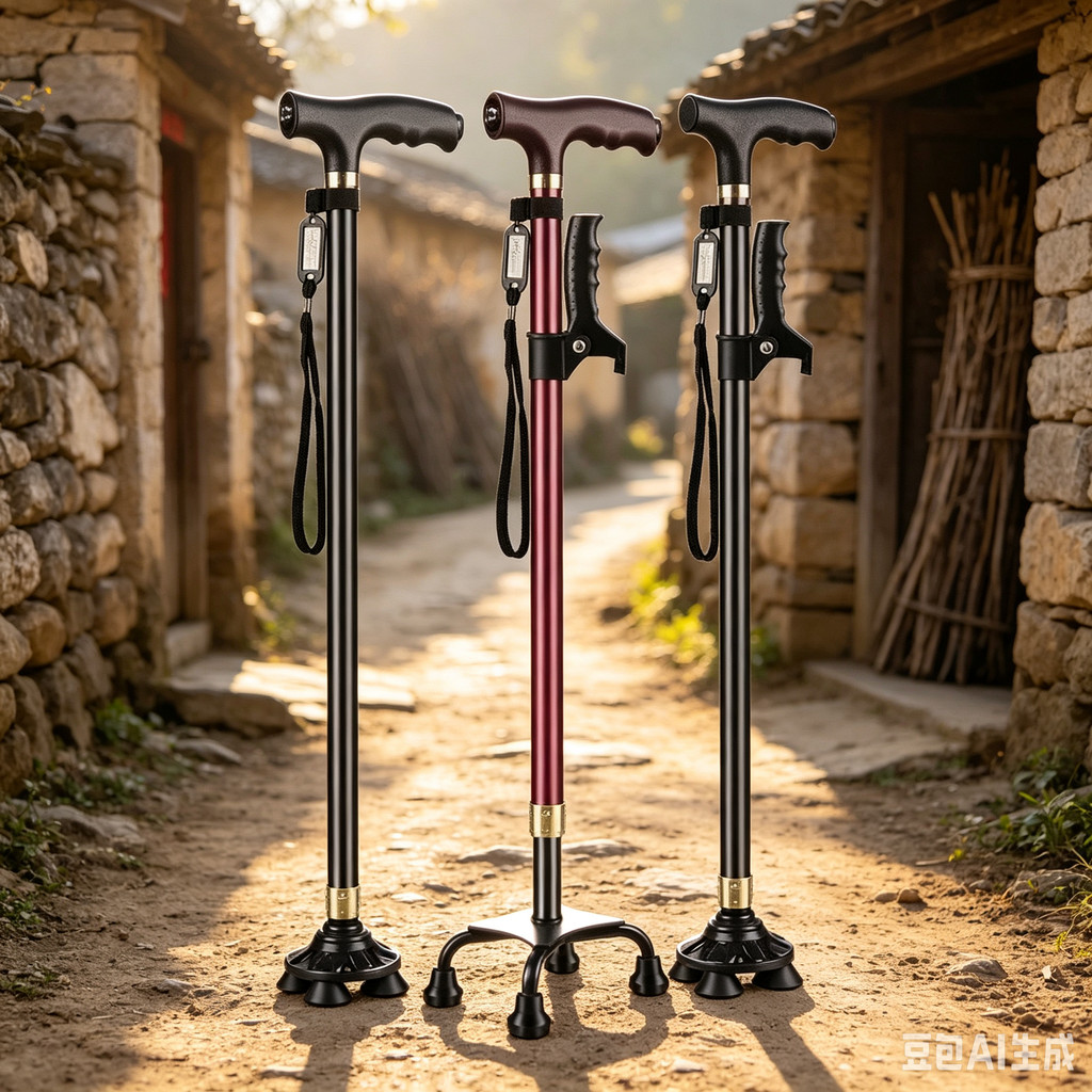 Elderly Crutches Shock-resistant Crutches Big Four-legged Cane、walking aid、walking cane、tongkat orang tua、tongkat lipat、 4 kaki、Foldable walking stick for elderly、tongkat kaki 4、拐杖椅子