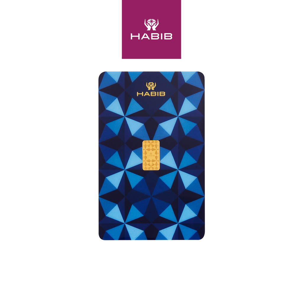 HABIB 1g 999.9 Gold Bar Sirio collection (Blue)