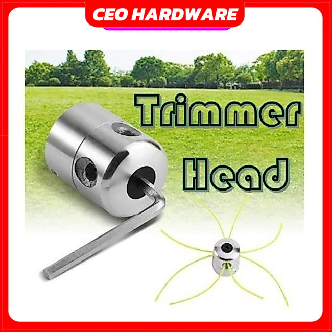 CEO Hardware - Aluminium Grass Trimmer Head with 4 Trimmer Lines for Brush Cutter Grass Cutter Mesin Potong Rumput