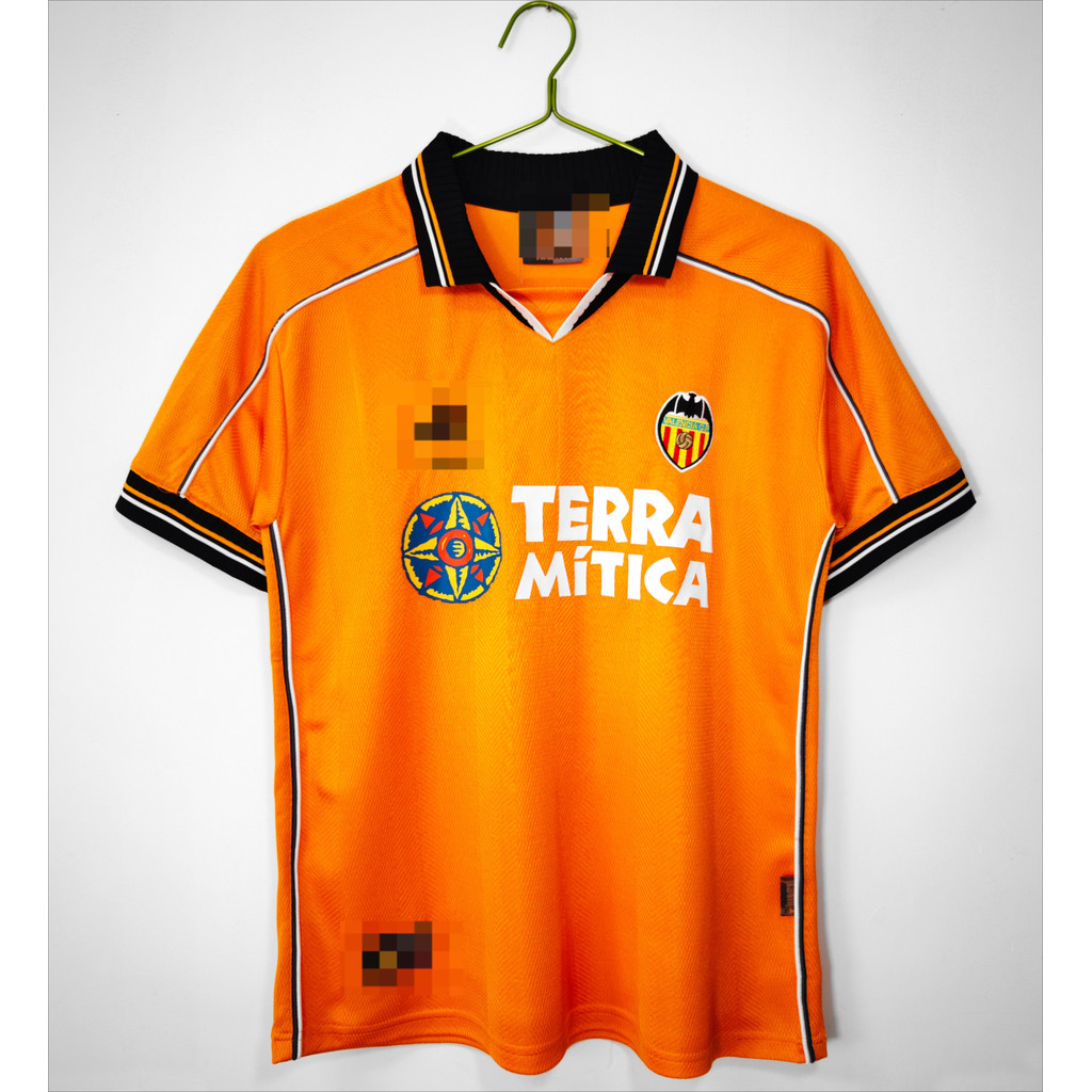 1999-00 Valencia away football short sleeved retro jersey