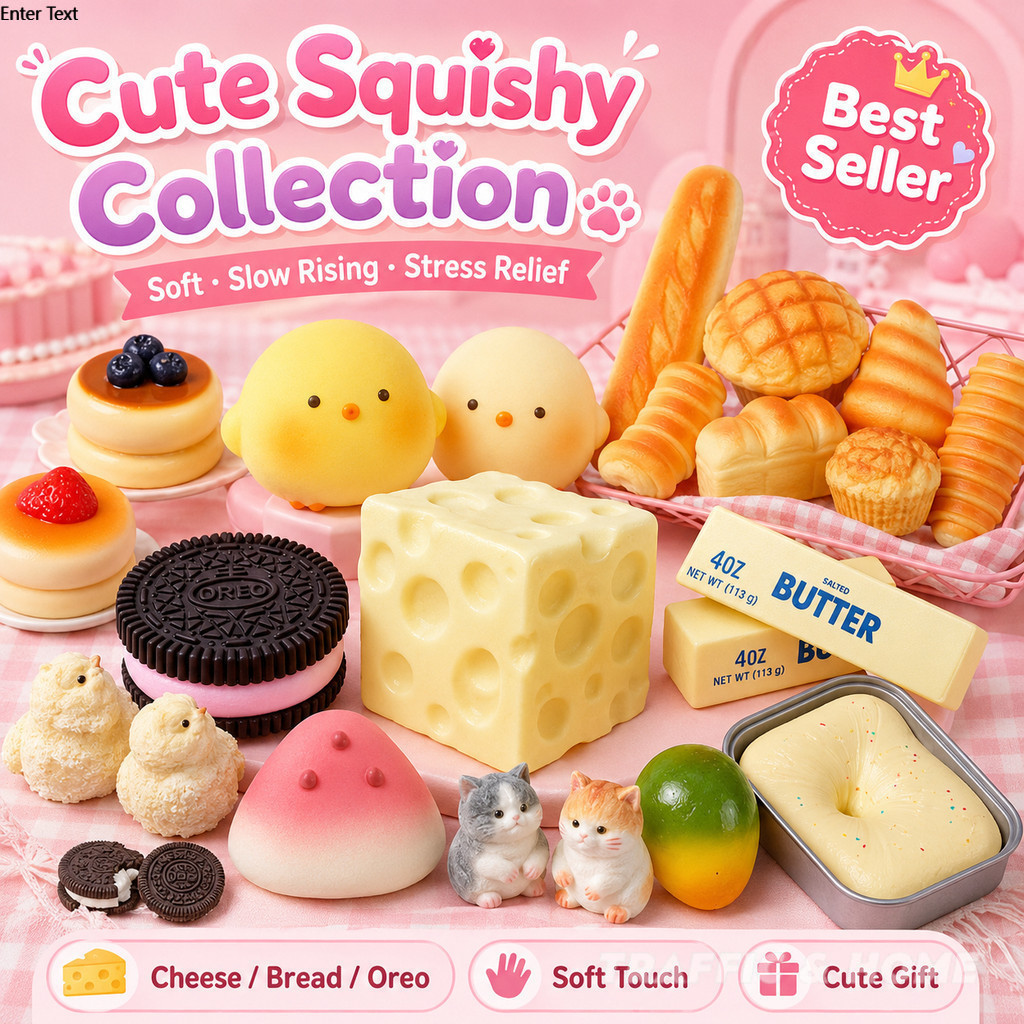 24H Fast Shipping Cheese Butter Squishy TPU Slow Rising Simulation Food Soft Stress Relief Fidget Toy