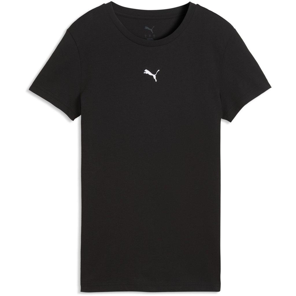Puma Womens Women's Cat Logo Cotton Short-Sleeve T-Shirt (Puma Black) - Sports Direct