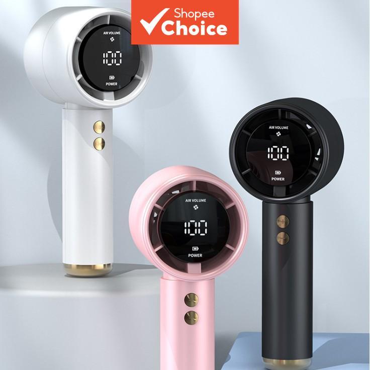 A,,100,,,USB,LED, Kipas Tangan Mudah Alih, Angin Kuat, 100 Kelajuan, Gear Boleh Laras, Senyap, Boleh Cas USB, Paparan LED, Mini Kipas Mini