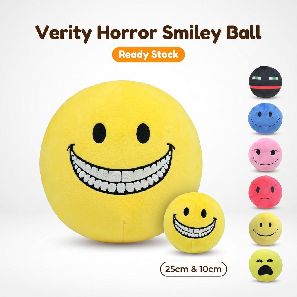Verity Smiley Face Plush Creepy Cute Stuffed Toy Horror Kawaii Soft Doll Halloween Christmas Kids Gift Ready Stock