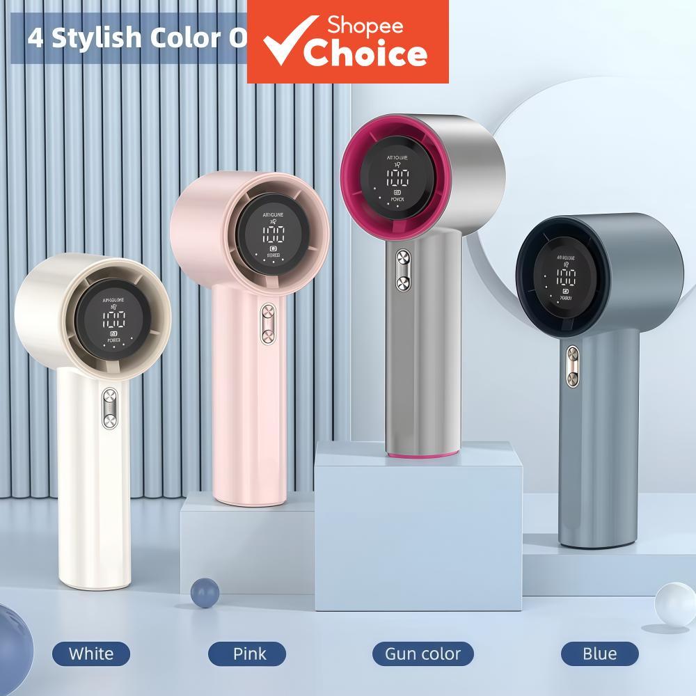 Handheld Turbo Fan, 100-speed USB Rechargeable Portable Mini Desk Fan Kipas Tangan Turbo Kipas 100-Pelarasan Kelajuan USB Boleh Cas Semula Mini Mudah Alih