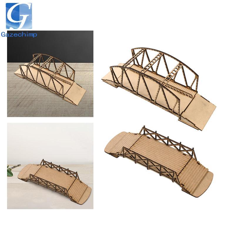 [Gazechimp] 1:72 Scale Wooden Bridge Model, Wood Craft, Construction, Handmade Gift, Unfinished Collection, Craft, DIY Wooden Toy, 3D Puzzle