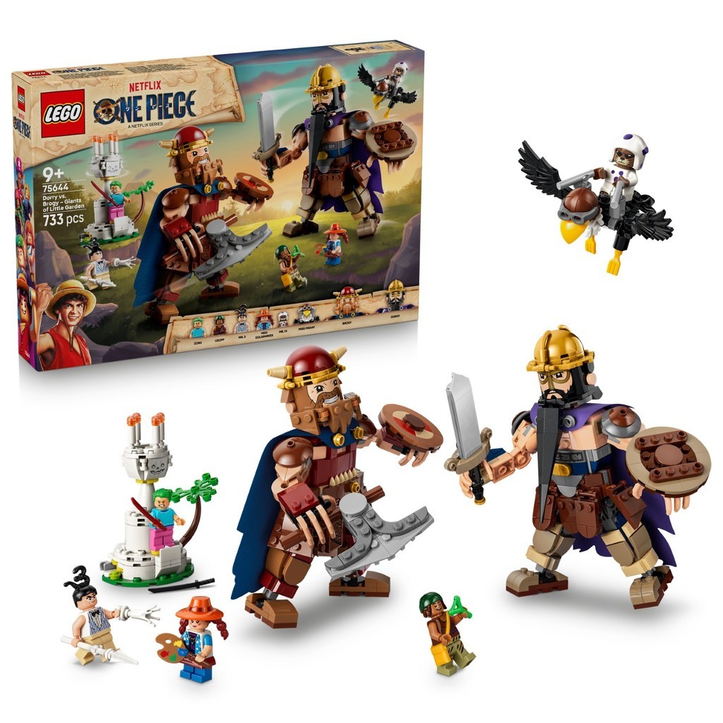 LEGO 75644 ONE PIECE Dorry vs. Brogy – Giants of Little Garden Building Toy Set (733 Pieces)