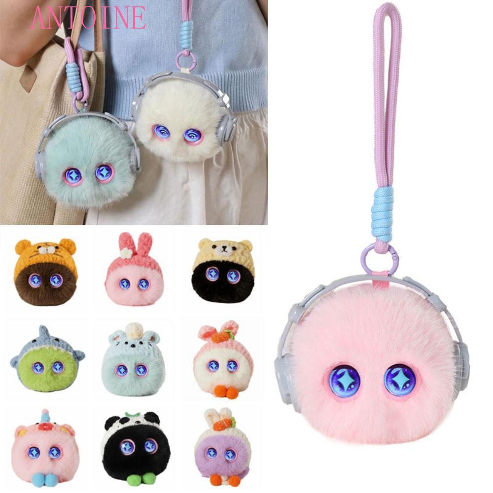 ANTOINE AI Plush Companion Pendant, 66 Languages Interactive Interactive Talking AI Cat Keychain, Emotional Support Plush Cute Design Soft Plush AI Cat Plush Toy