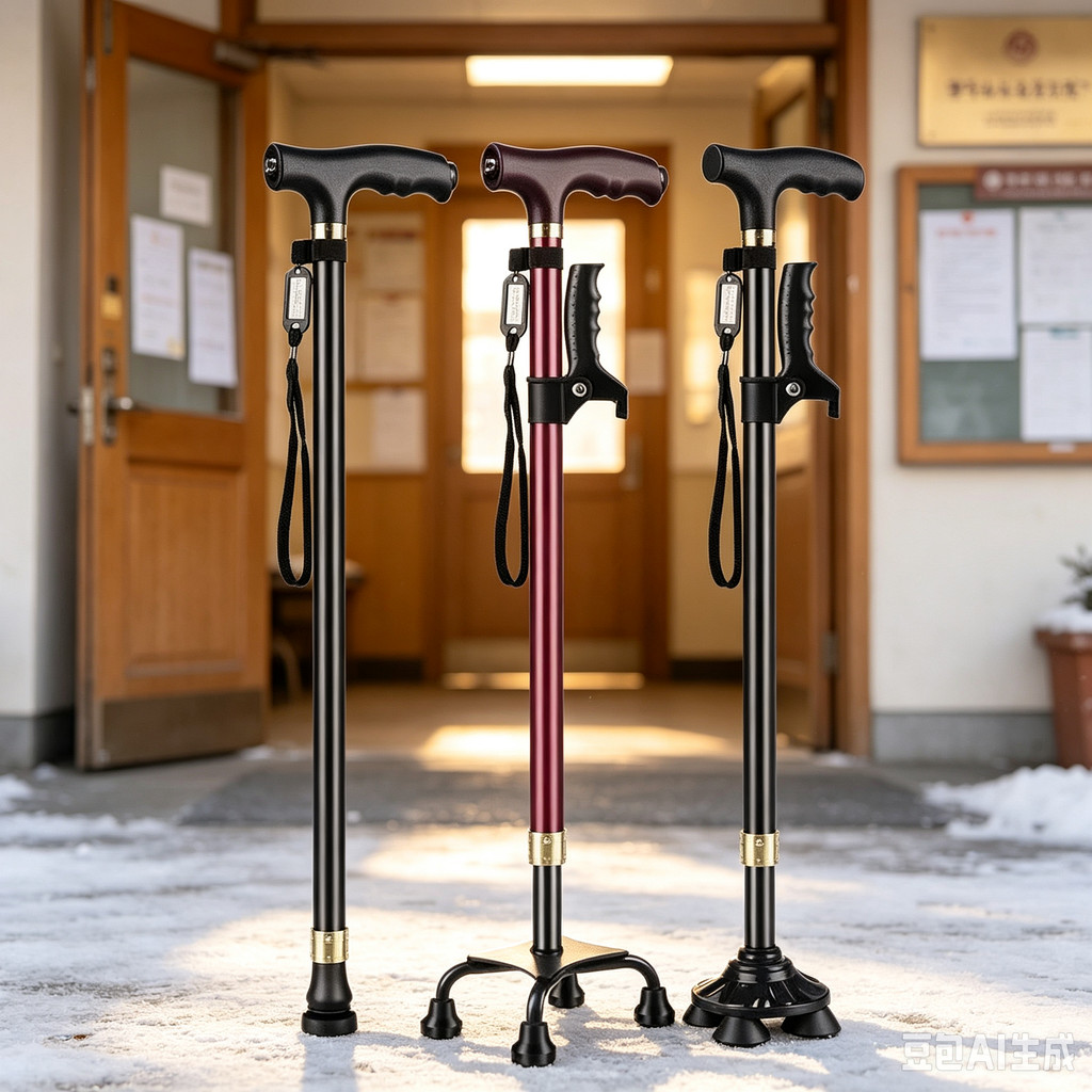 Elderly Crutches Shock-resistant Crutches Big Four-legged Cane、walking aid、walking cane、tongkat orang tua、tongkat lipat、 4 kaki、Foldable walking stick for elderly、tongkat kaki 4、拐杖椅子