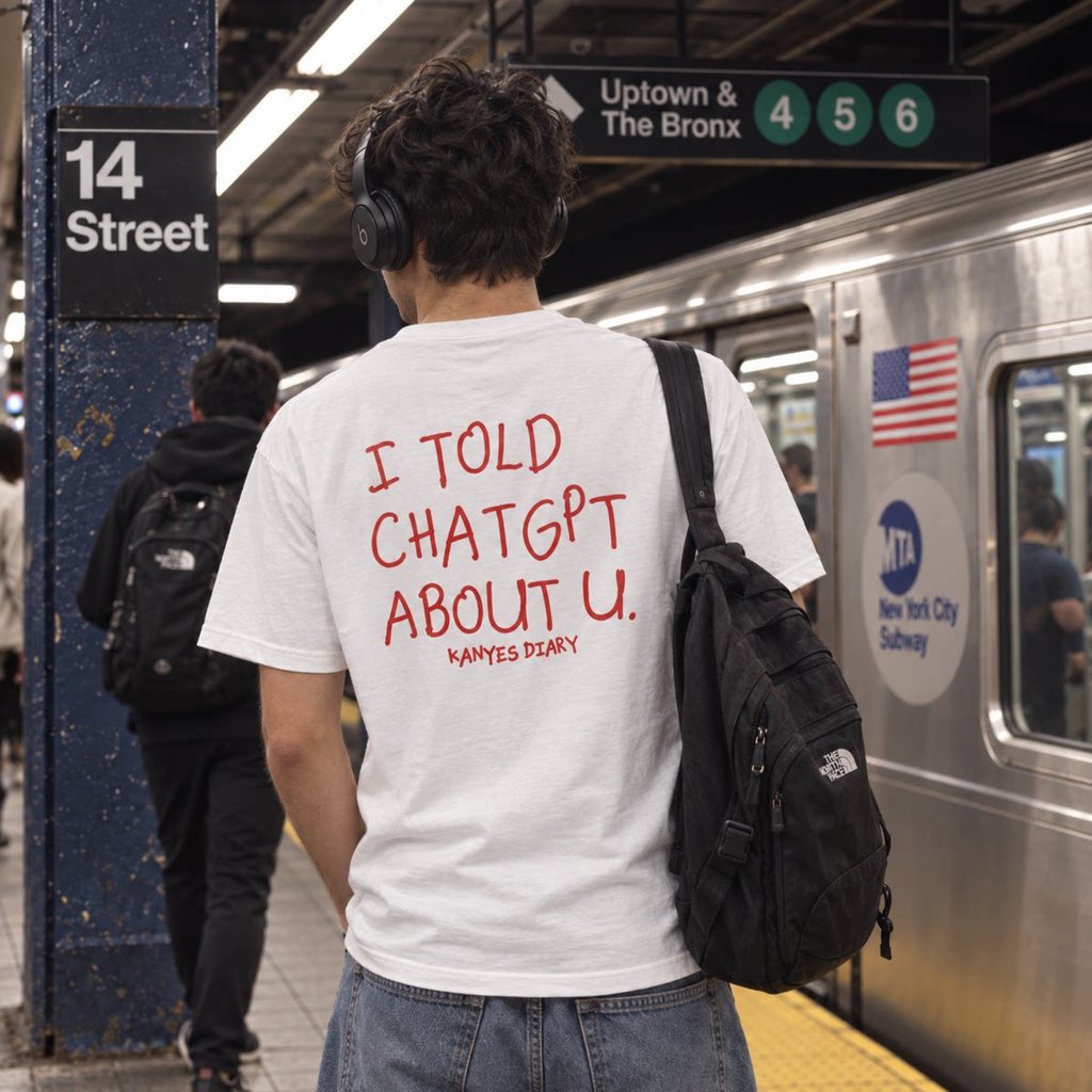 "I TOLD CHATGPT ABOUT YOU" Graphic Print T-Shirt Pure Cotton, Crew Neck, Short Sleeve, Unisex (Sizes S-5XL)