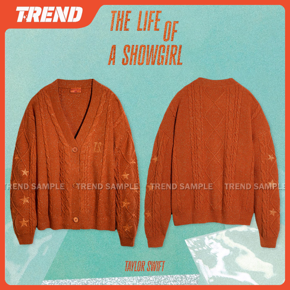Taylor Swift "The Life of a Showgirl" Merchandise Cardigan - Vintage Styled Knitwear for Autumn Winter Fashion